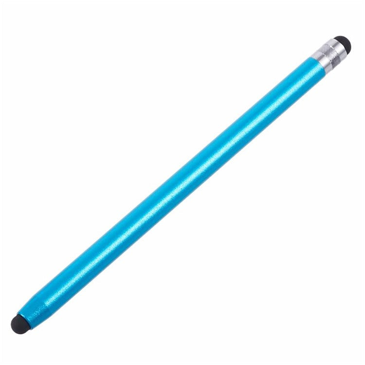 Dual Silicone Tips Passive Stylus Pen Sensitive Touch Writing Drawing Pencil - Blue