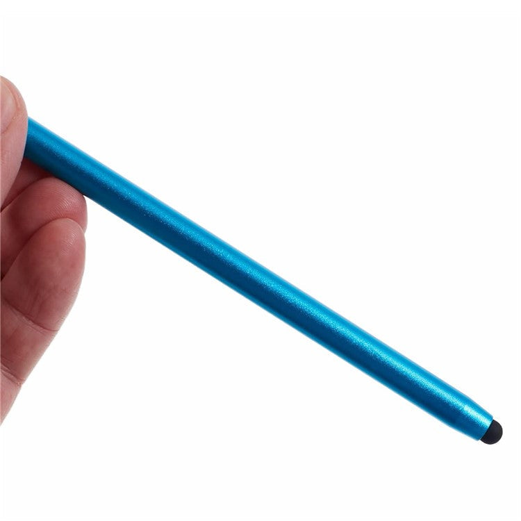 Dual Silicone Tips Passive Stylus Pen Sensitive Touch Writing Drawing Pencil - Blue