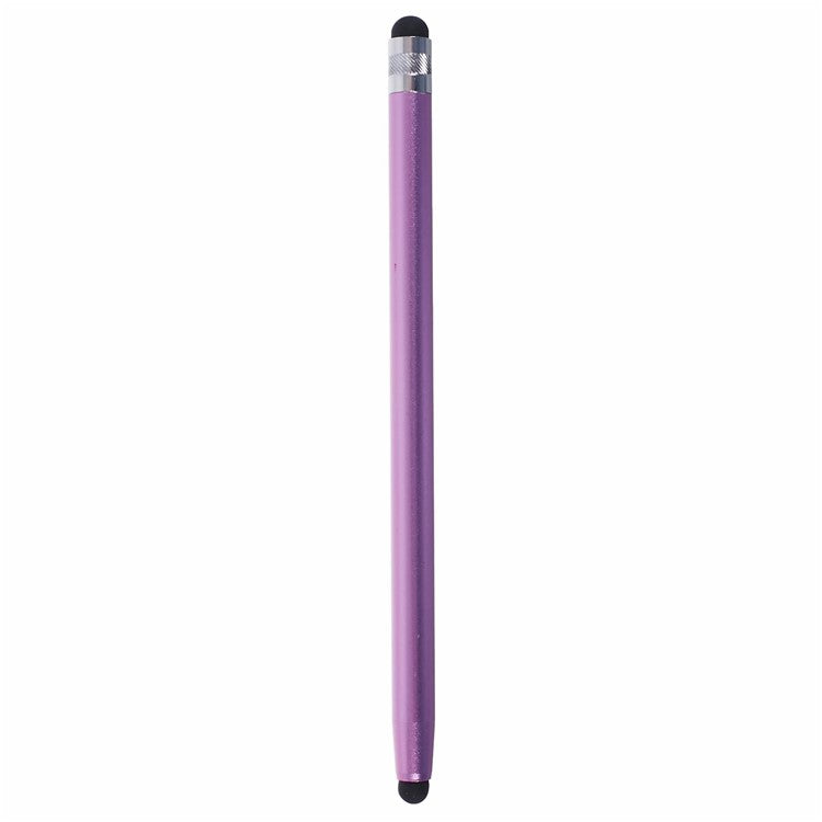 Dual Silicone Tips Passive Stylus Pen Sensitive Touch Writing Drawing Pencil - Purple