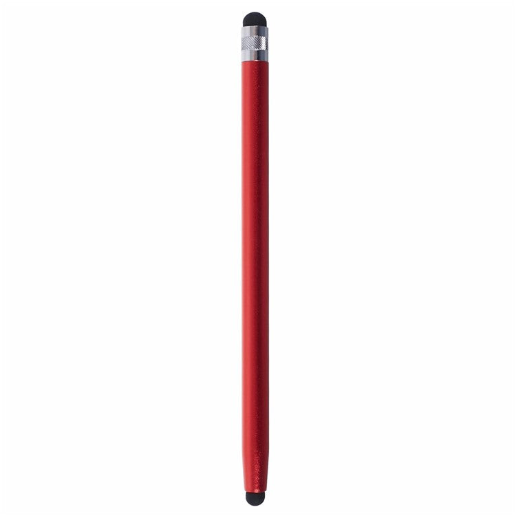 Dual Silicone Tips Passive Stylus Pen Sensitive Touch Writing Drawing Pencil - Red