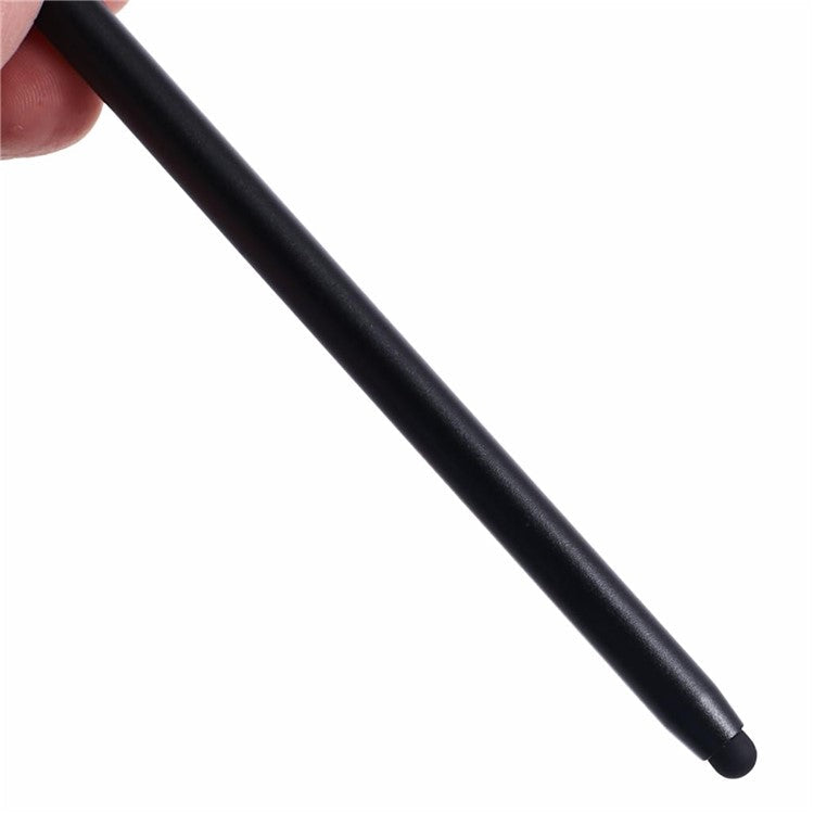 2Pcs Passive Stylus Pen Smooth Writing Drawing Touch Screen Pencil with Dual Silicone Tips - Black