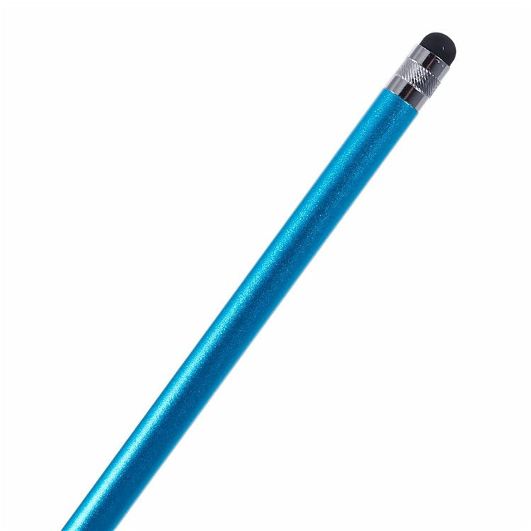 2Pcs Passive Stylus Pen Smooth Writing Drawing Touch Screen Pencil with Dual Silicone Tips - Blue