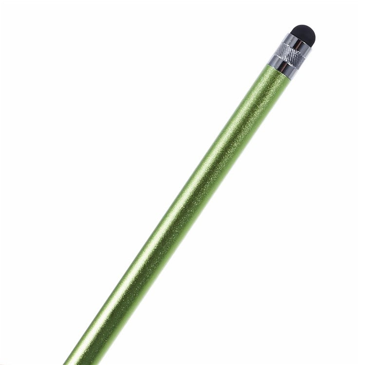 2Pcs Passive Stylus Pen Smooth Writing Drawing Touch Screen Pencil with Dual Silicone Tips - Light Green