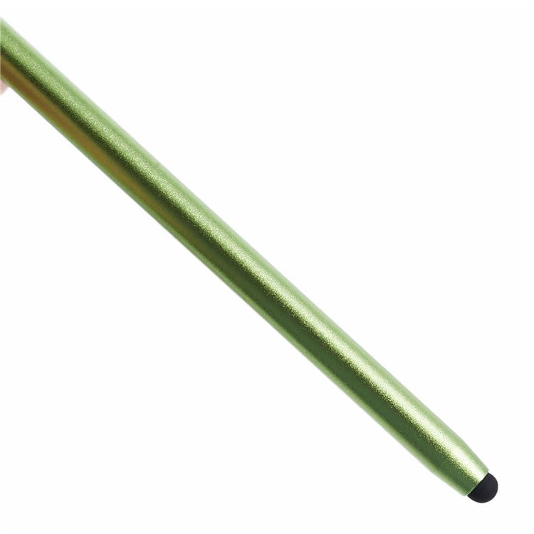 2Pcs Passive Stylus Pen Smooth Writing Drawing Touch Screen Pencil with Dual Silicone Tips - Light Green