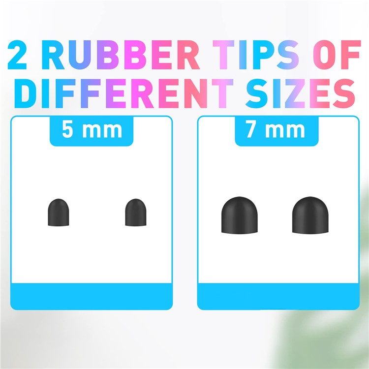 2Pcs Passive Stylus Pen Smooth Writing Drawing Touch Screen Pencil with Dual Silicone Tips - Red