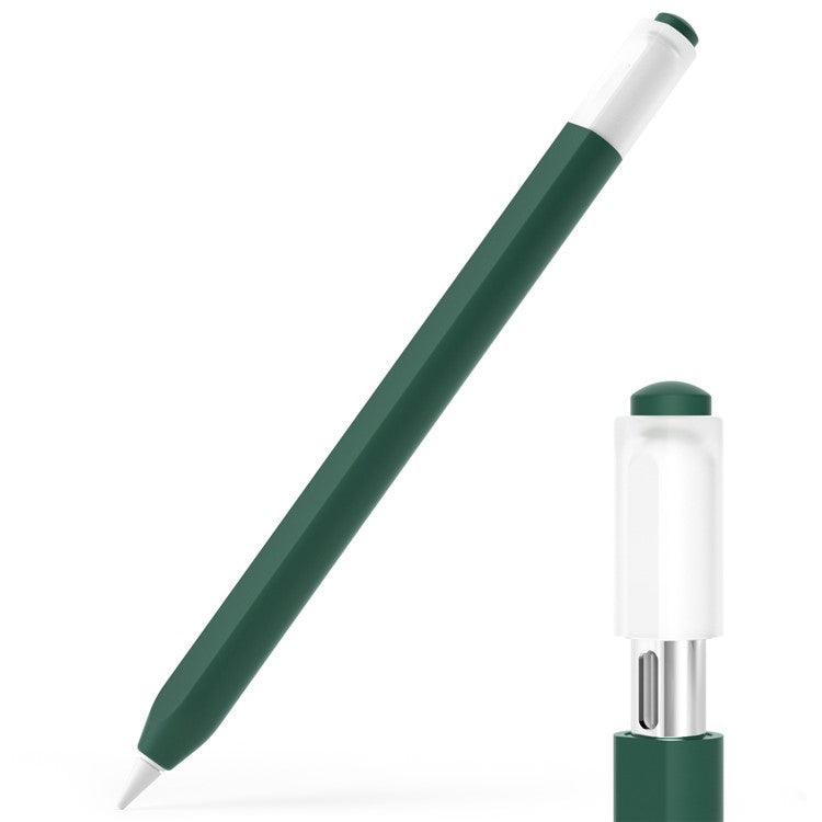 For Apple Pencil (USB-C) Stylish Silicone Sleeve Stylus Pen Protective Cover - Blackish Green