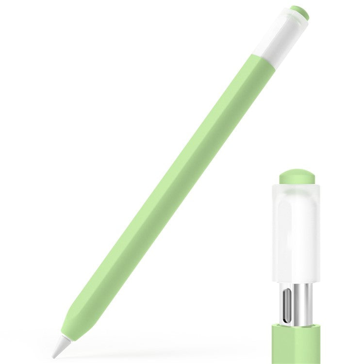For Apple Pencil (USB-C) Stylish Silicone Sleeve Stylus Pen Protective Cover - Matcha Green