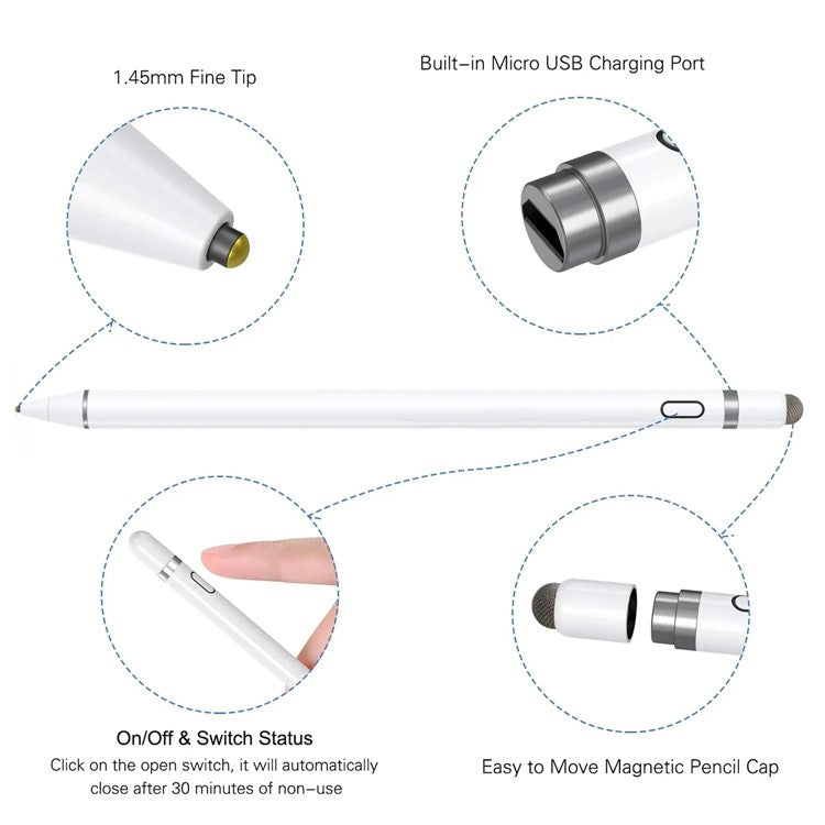 Lightweight Active Capacitive Stylus Pen for Cell Phone, Tablet Writing Drawing Pencil