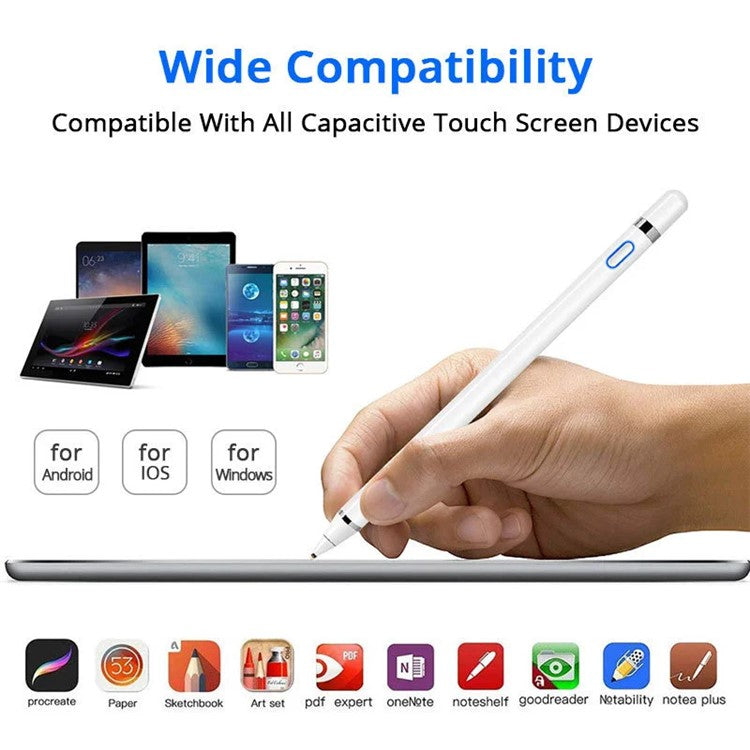 Lightweight Active Capacitive Stylus Pen for Cell Phone, Tablet Writing Drawing Pencil