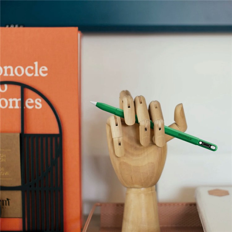 MOMAX Mag Link Pop Tablet Stylus Pen Type-C Charging Port Palm Rejection Capacitive Pen - Yellow