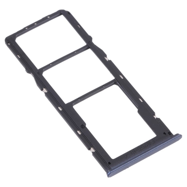 For OPPO A15 CPH2185 Dual SIM Cards + TF Card Tray Holder Replacement (without Logo) - Black