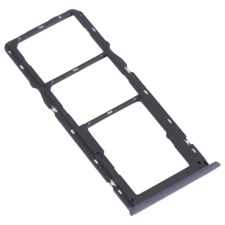 For Realme C11 (2021) RMX3231 Dual SIM Cards + Single TF Card Tray Holder Replacement (without Logo) - Grey