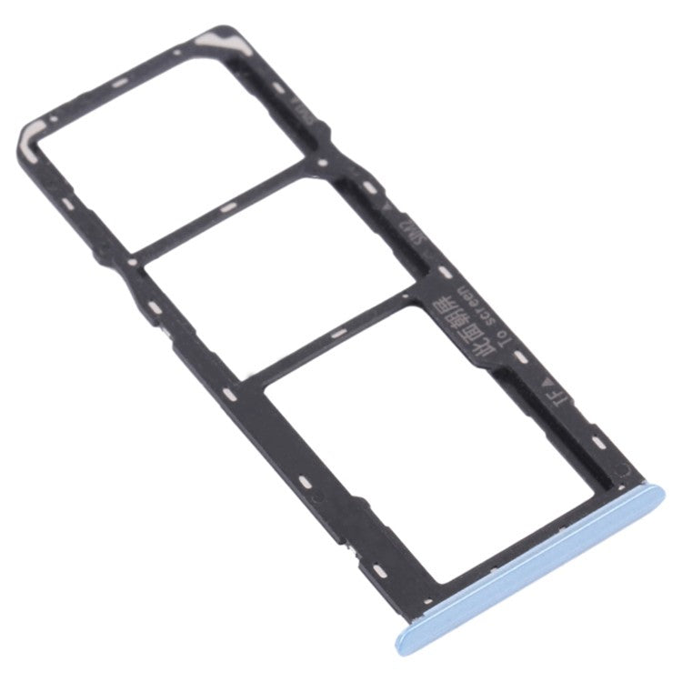 For Realme C12 RMX2189 Dual SIM Cards + Single TF Card Tray Holder Replacement (without Logo) - Blue