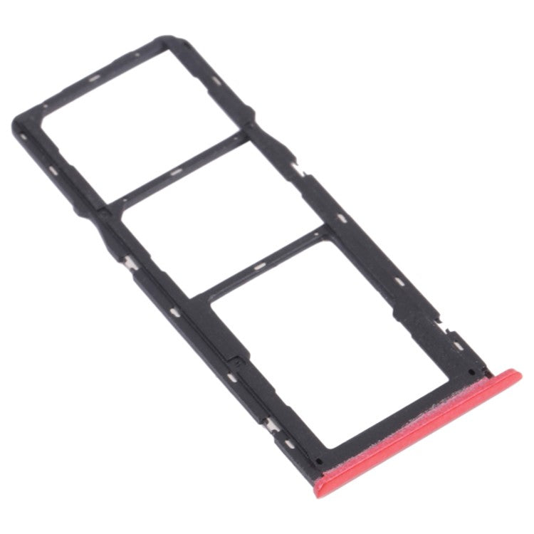 For Realme C12 RMX2189 Dual SIM Cards + Single TF Card Tray Holder Replacement (without Logo) - Red