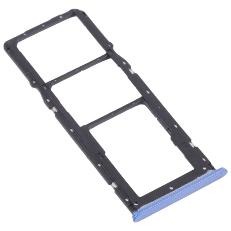 For Realme 7 5G RMX2111 Dual SIM Cards + Single TF Card Tray Holder Replacement (without Logo) - Blue