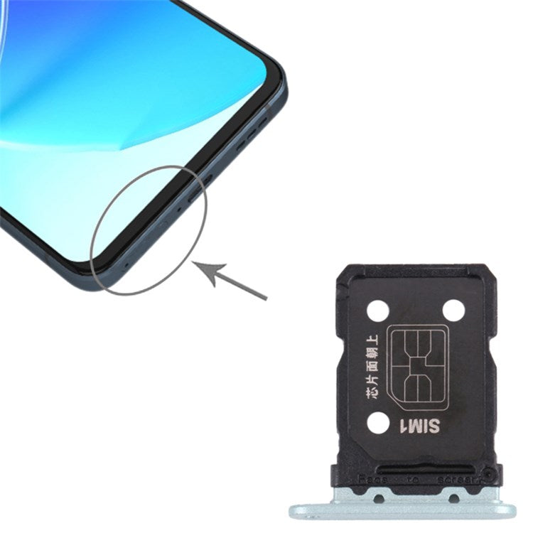 For Oppo Reno6 5G PEQM00, CPH2251 Dual SIM Card Tray Holder Replacement (without Logo) - Green