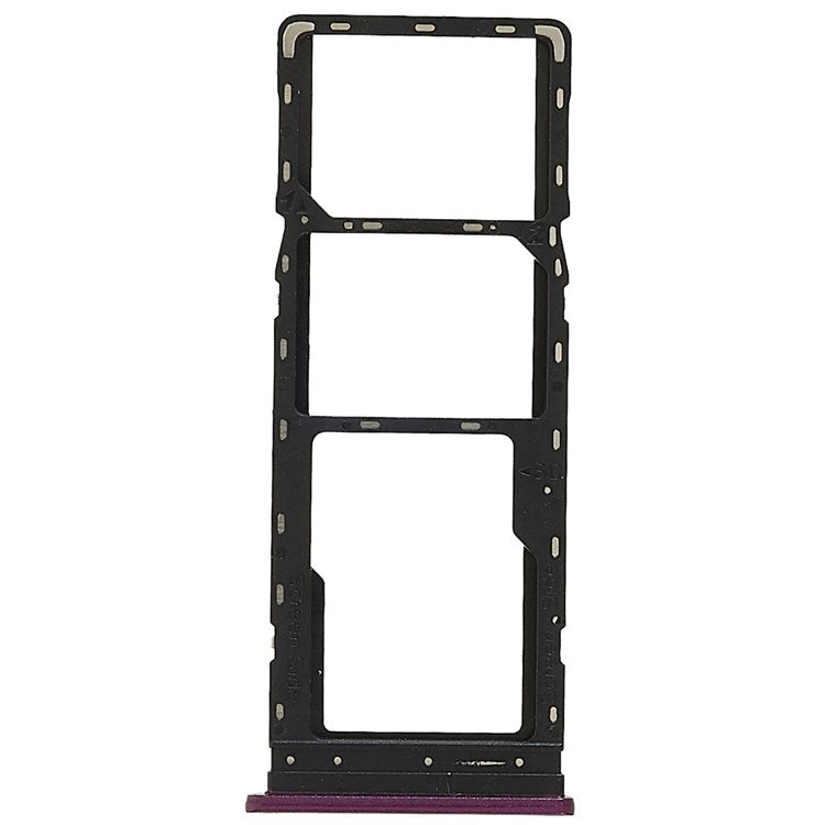 For Infinix Hot 9 Play X680, X680B, X680C Dual SIM Cards + Single SD Card Tray Holder Replacement (without Logo) - Purple