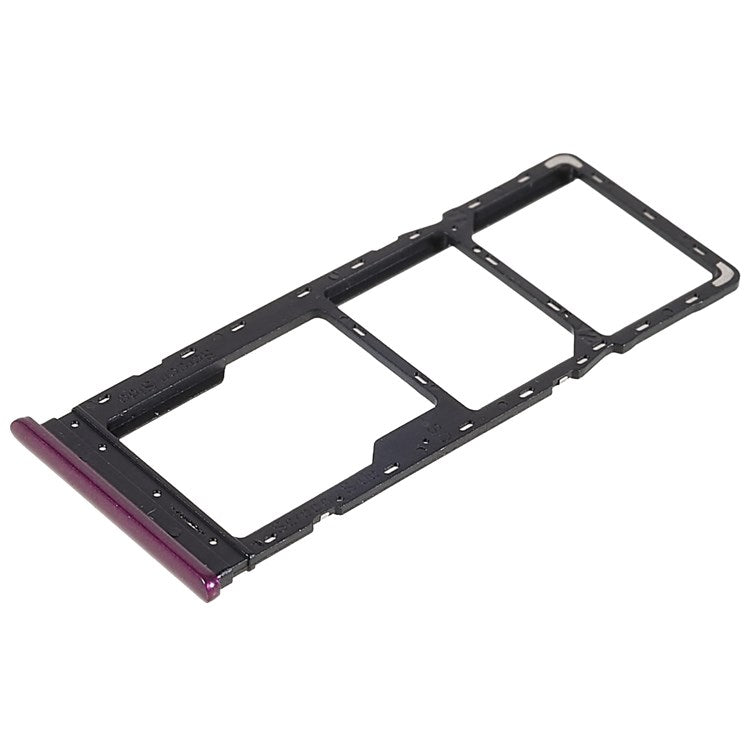 For Infinix Hot 9 Play X680, X680B, X680C Dual SIM Cards + Single SD Card Tray Holder Replacement (without Logo) - Purple