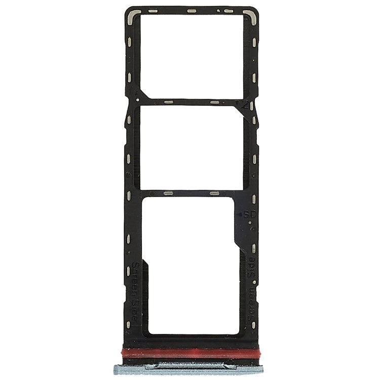 For Infinix Hot 10s / Hot 10T X689 Dual SIM Cards + Single SD Card Tray Holder Replacement (without Logo) - Silver