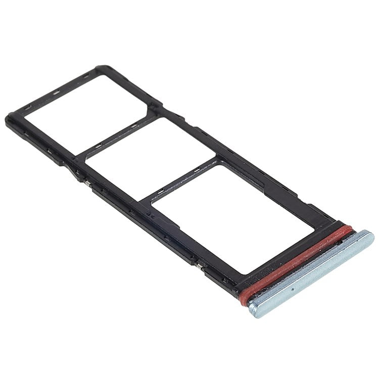 For Infinix Hot 10s / Hot 10T X689 Dual SIM Cards + Single SD Card Tray Holder Replacement (without Logo) - Silver