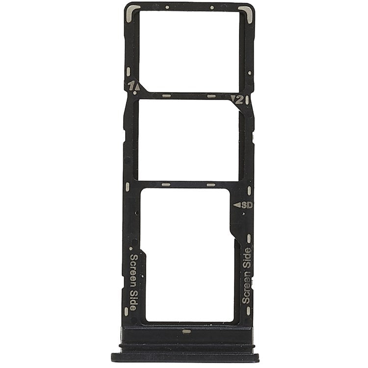 For Tecno Camon 17P CG7 Dual SIM Cards + Single SD Card Tray Holder Replacement (without Logo) - Black