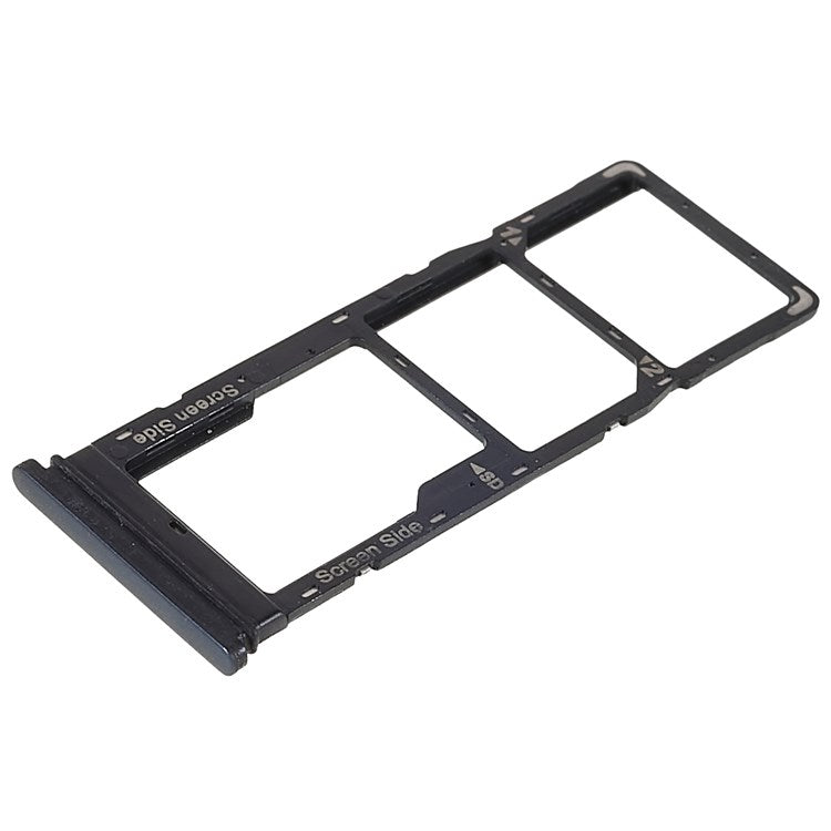For Tecno Camon 17P CG7 Dual SIM Cards + Single SD Card Tray Holder Replacement (without Logo) - Black