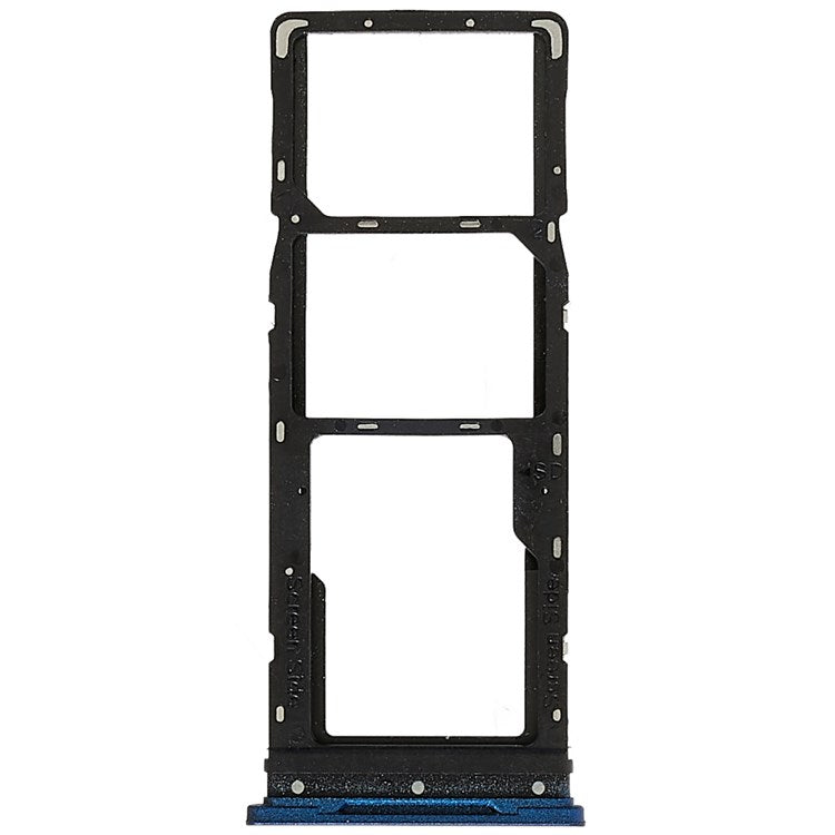 For Tecno Pop 5 LTE BD4, BD4i, BD4a Dual SIM Cards + Single SD Card Tray Holder Replacement (without Logo) - Blue