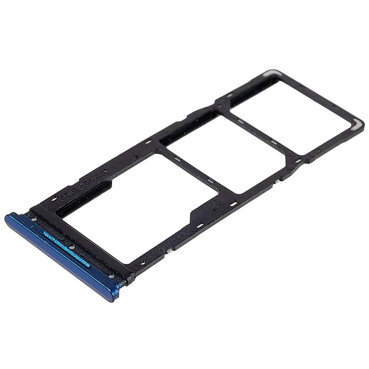 For Tecno Pop 5 LTE BD4, BD4i, BD4a Dual SIM Cards + Single SD Card Tray Holder Replacement (without Logo) - Blue