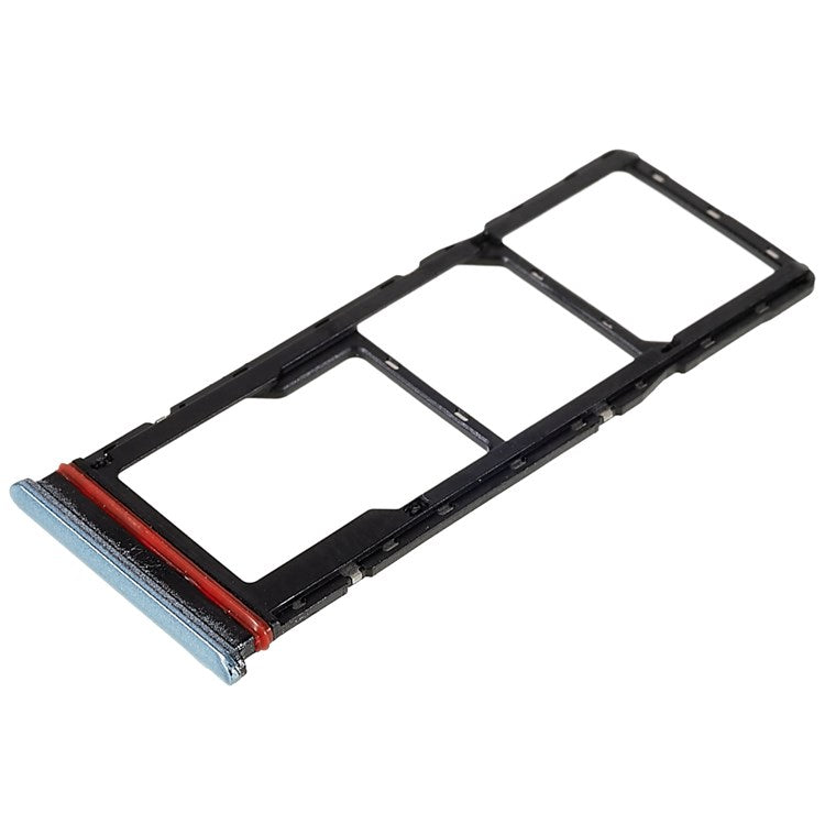 For Infinix Hot 10 Play X688C, X688B Dual SIM Cards + Single SD Card Tray Holder Replacement (without Logo) - Blue