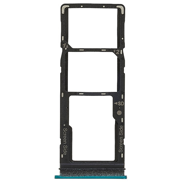 For Infinix Hot 9 X655C, X655, X655D / Hot 9 Pro X655F Dual SIM Cards + Single SD Card Tray Holder Replacement (without Logo) - Green