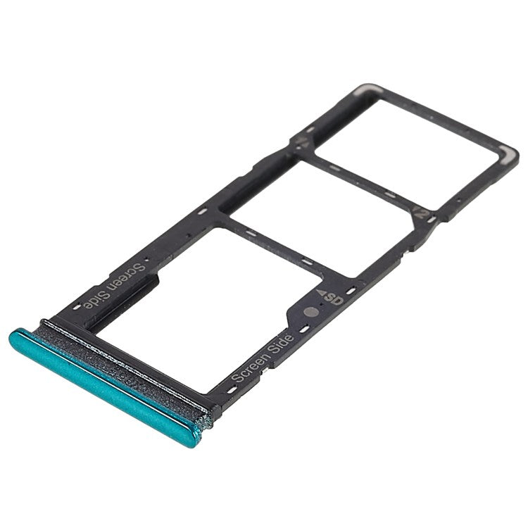 For Infinix Hot 9 X655C, X655, X655D / Hot 9 Pro X655F Dual SIM Cards + Single SD Card Tray Holder Replacement (without Logo) - Green