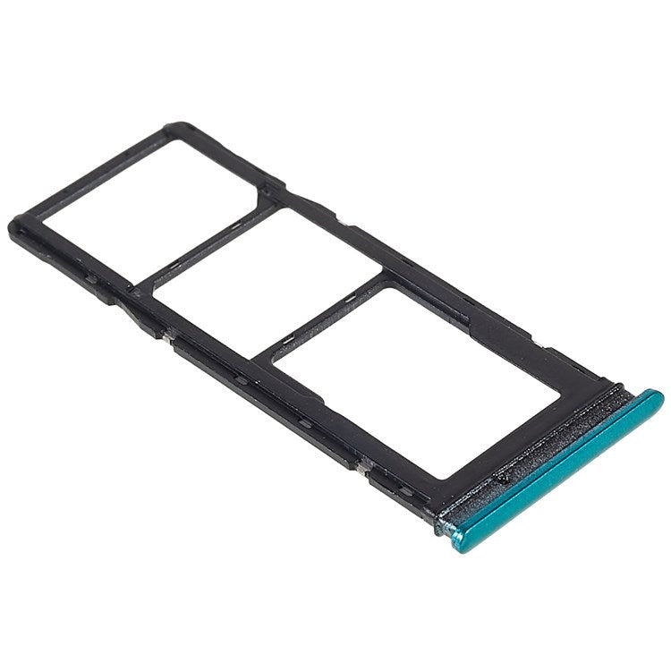 For Infinix Hot 9 X655C, X655, X655D / Hot 9 Pro X655F Dual SIM Cards + Single SD Card Tray Holder Replacement (without Logo) - Green