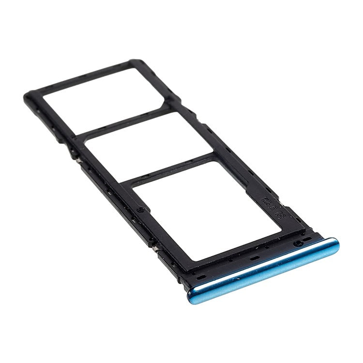 For Tecno Spark 4 KC2, KC8 / Camon 12 4G CC7 Dual SIM Card + SD Card Tray Holder Replacement (without Logo) - Blue