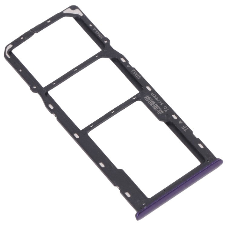 For OPPO Realme 5 Dual SIM Card + TF Card Tray Holder Replacement (without Logo) - Purple