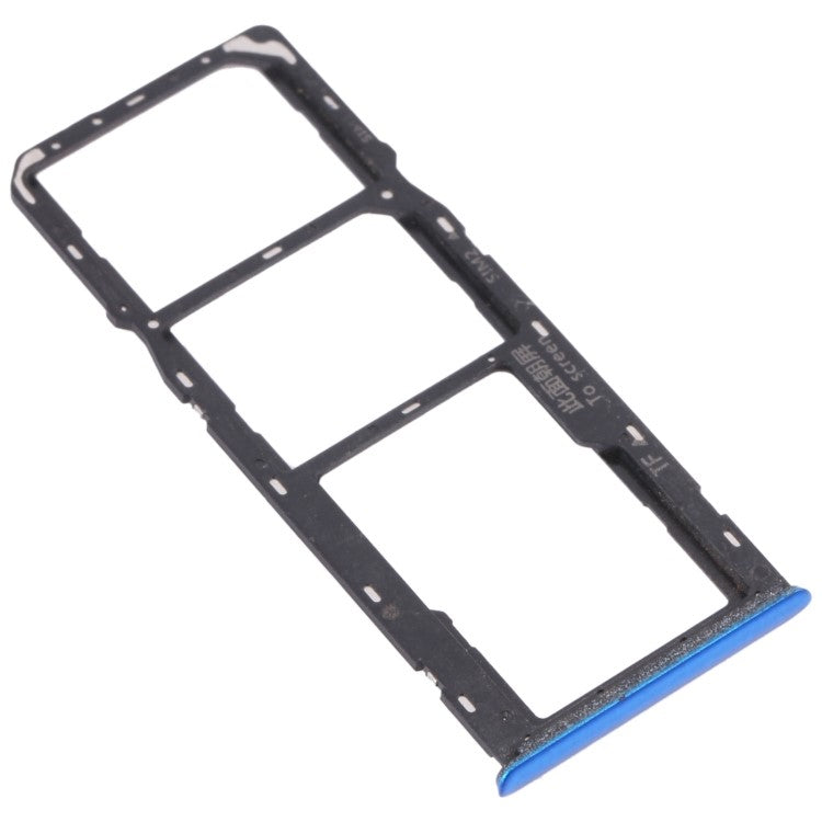 For OPPO Realme 5 Dual SIM Card + TF Card Tray Holder Replacement (without Logo) - Blue