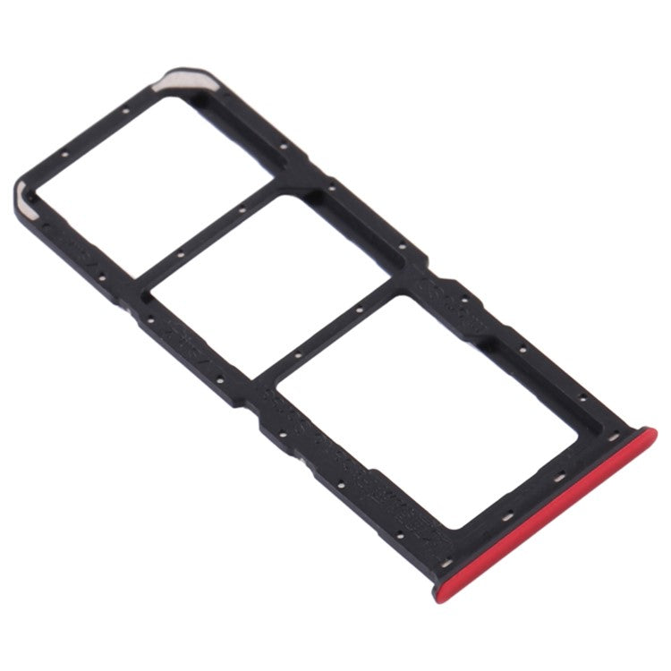 For OPPO A91 / F15 Dual SIM Card + TF Card Tray Holder Replacement (without Logo) - Red