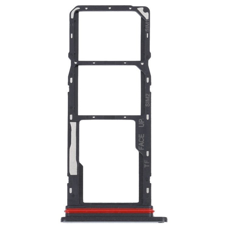 For Motorola Moto G22 4G OEM Dual SIM Card + SD Card Tray Holder Replacement Part (without Logo) - Black