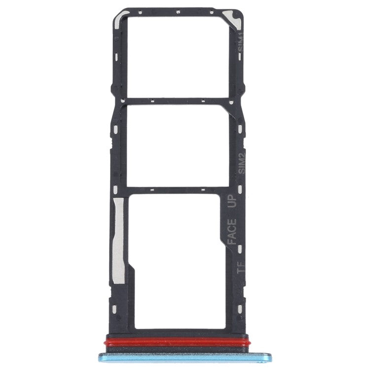For Motorola Moto G22 4G OEM Dual SIM Card + SD Card Tray Holder Replacement Part (without Logo) - Blue