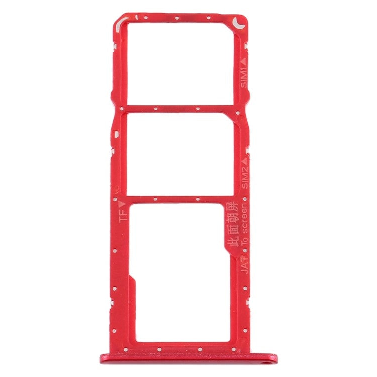 For Huawei Y6s (2019) Dual SIM Card + TF Card Tray Holder Phone Replacement Part (without Logo) - Red