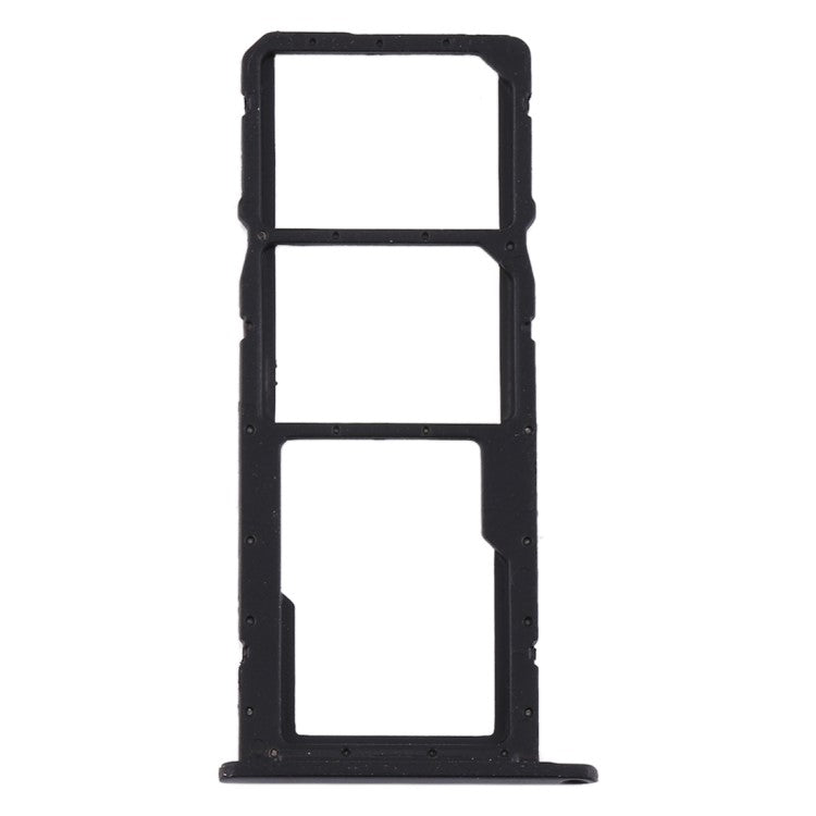 For Huawei Y6s (2019) Dual SIM Card + TF Card Tray Holder Phone Replacement Part (without Logo) - Black