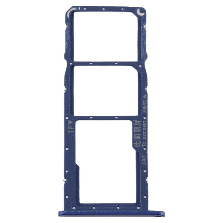 For Huawei Y6s (2019) Dual SIM Card + TF Card Tray Holder Phone Replacement Part (without Logo) - Blue