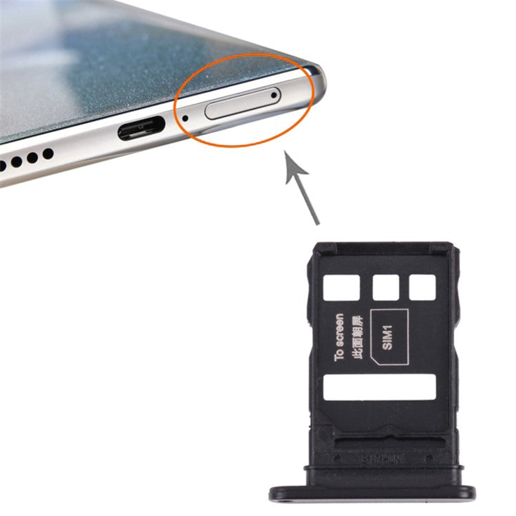 For Honor 50 Pro Dual SIM Card Tray Holder Phone Replacement Part (without Logo) - Black