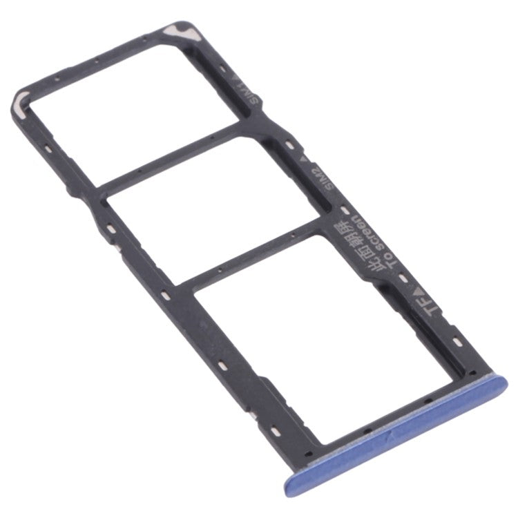 For Realme 7 (Global) / Realme 7 (Asia) Dual SIM Card + TF Card Tray Holder Replacement Part (without Logo) - Blue