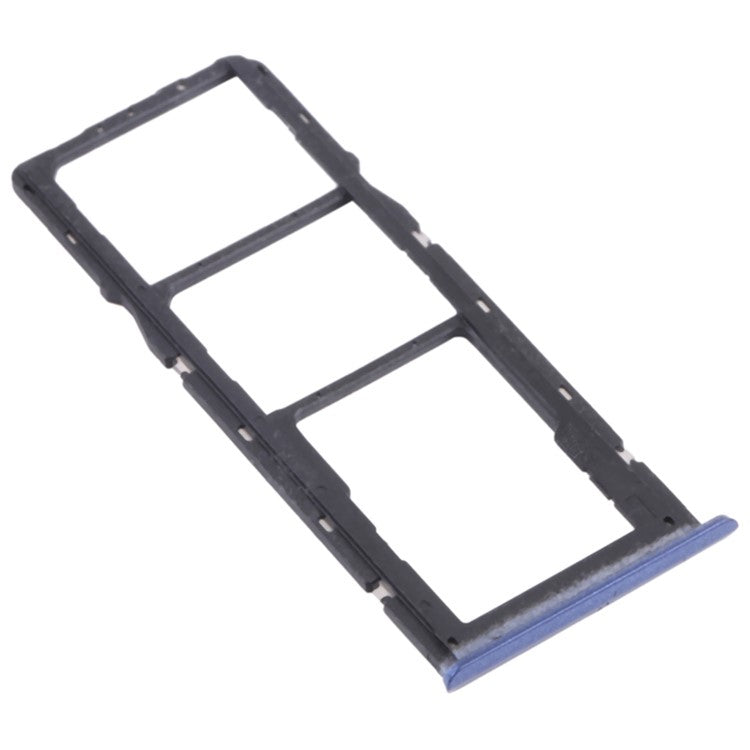 For Realme 7 (Global) / Realme 7 (Asia) Dual SIM Card + TF Card Tray Holder Replacement Part (without Logo) - Blue