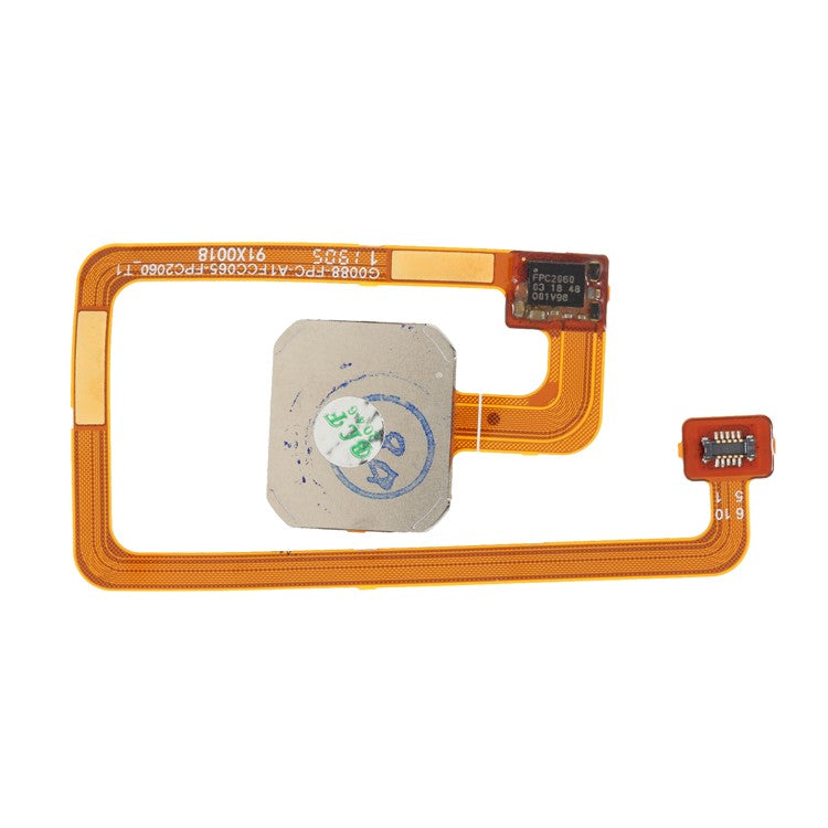 OEM Home Key Fingerprint Button Flex Cable Part Replacement for Oppo A7 - Black