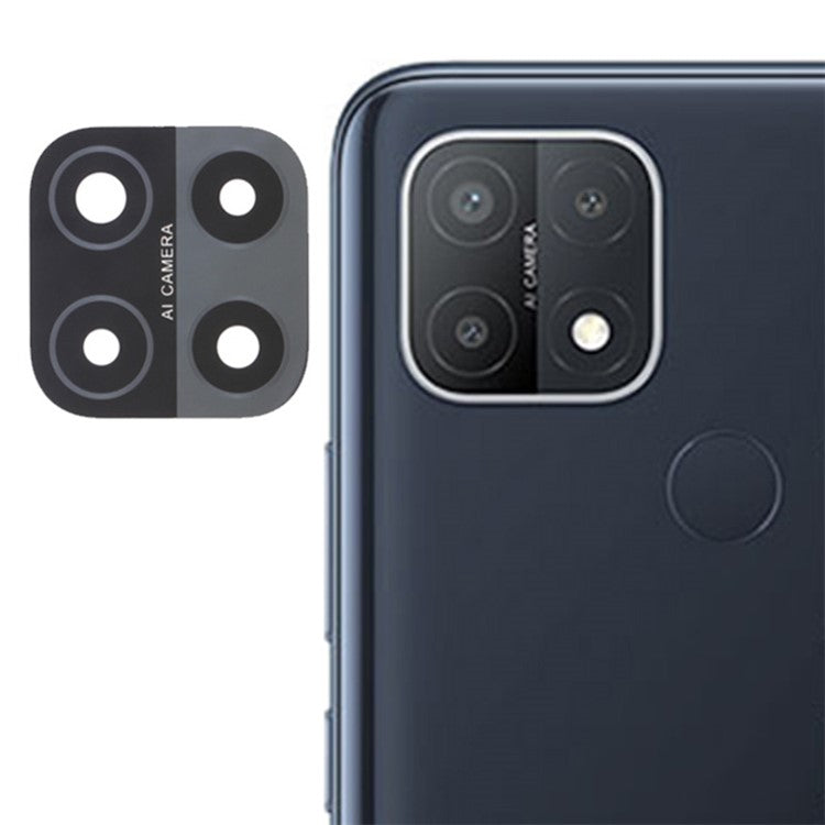 For OPPO A15 CPH2185/A15s CPH2179/A35 PEHM00 Rear Back Camera Lens Cover Replacement Part (without Logo)