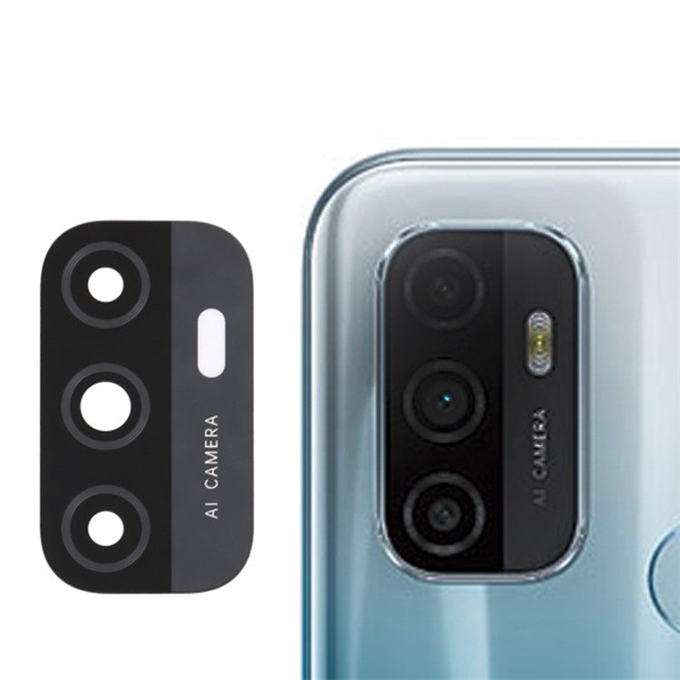 For Oppo A32 (2020) PDVM00 / A53(2020) CPH2127 Rear Back Camera Lens Cover Replacement Part (without Logo)