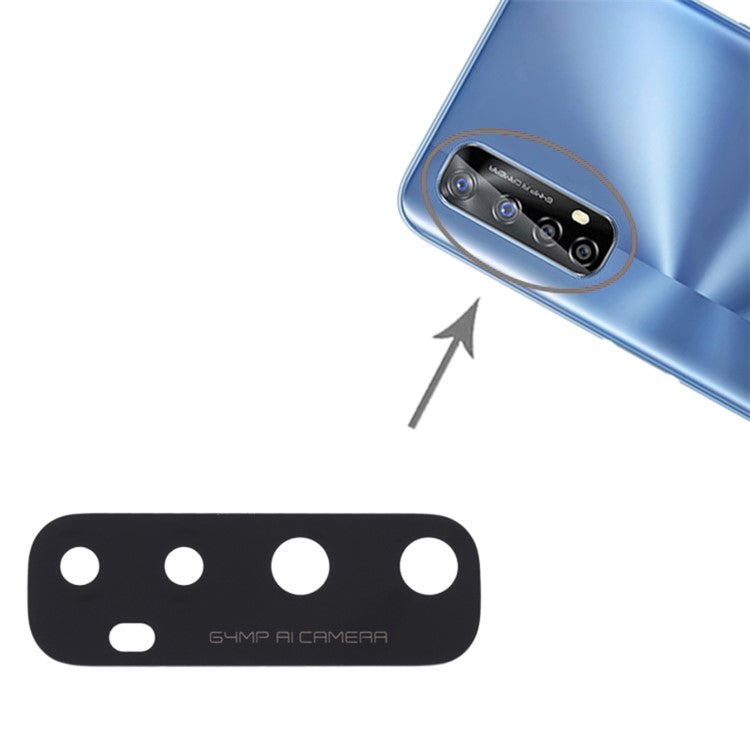For Realme 7 5G Rear Back Camera Lens Cover Replacement Part (without Logo)