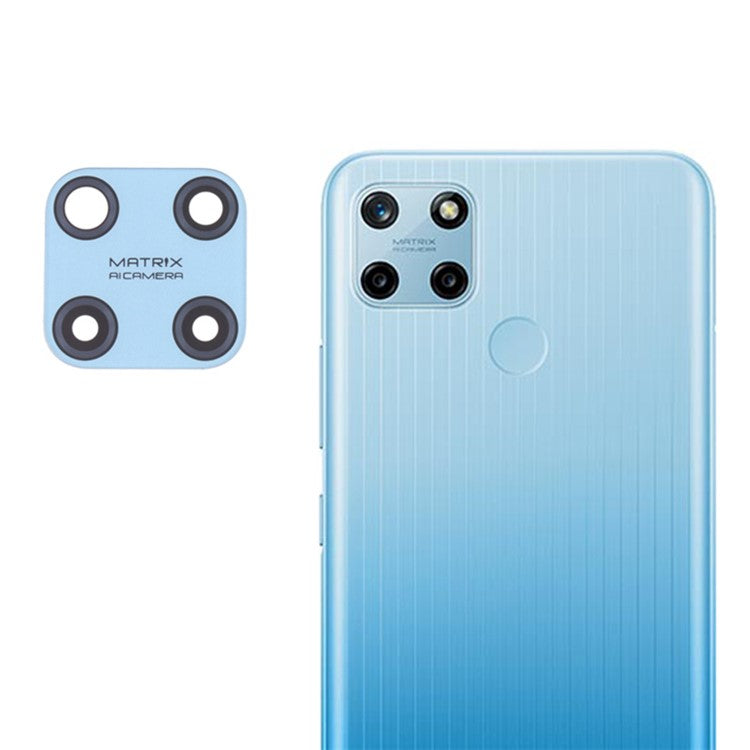 For Realme C25Y RMX3265 RMX3268 Rear Back Camera Lens Cover Replacement Part (without Logo) - Blue