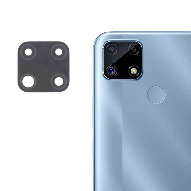 For Realme C25 RMX3193 RMX3191 Rear Back Camera Lens Cover Replacement Part (without Logo)